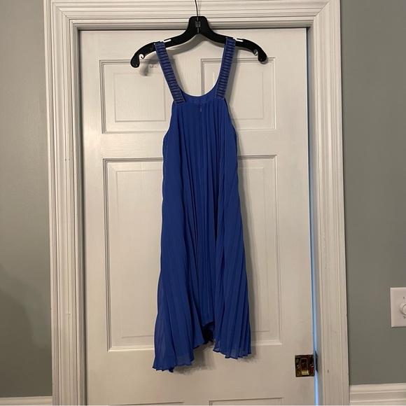 Laundry by Shelli Segal Royal Blue Pleated Jeweled Dress - Picture 5 of 6